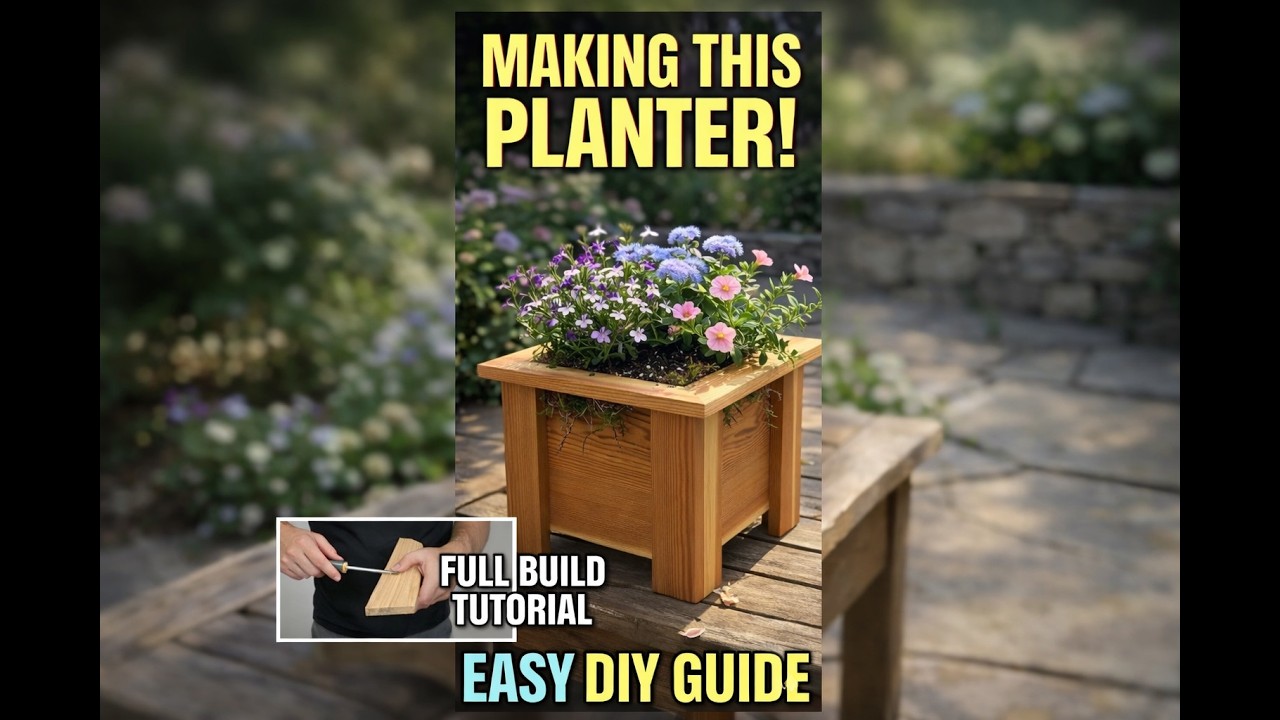 DIY Mini Cedar Planter Box | How to Build a Simple Wooden Flower Planter