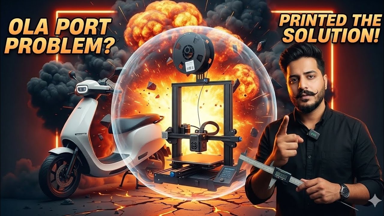 How to 3D Print Custom Parts for Ola S1 Pro | USB Port Cover Fix