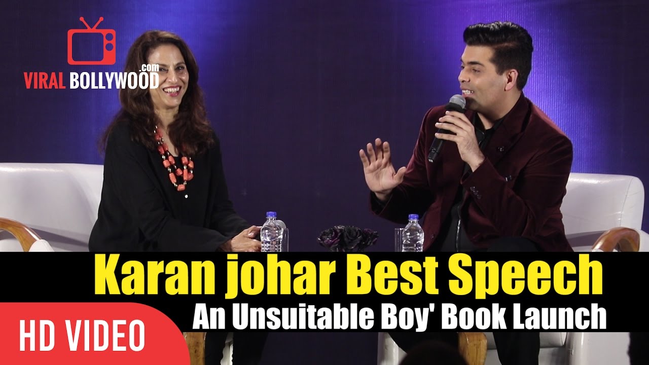 Best of Karan Johar Speech  | Conversation With Shobhaa De | 'An Unsuitable Boy' Book Launch
