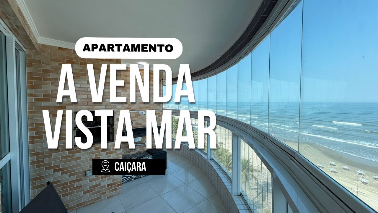 🏖 Apartamento Frente Mar no Caiçara | 97m² Mobiliado com Terraço Gourmet e 2 Vagas!