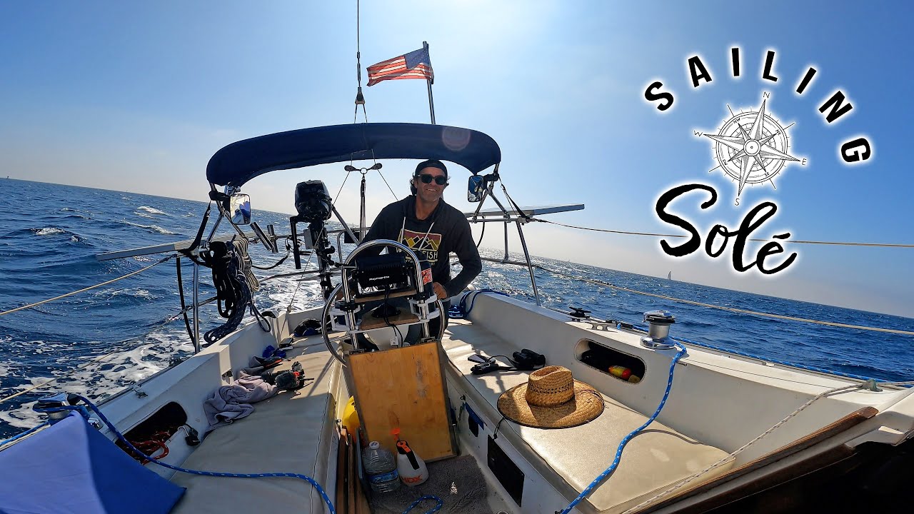 SOLO SAILING HOME from LITTLE FISHERMANS COVE on a CATALINA 30