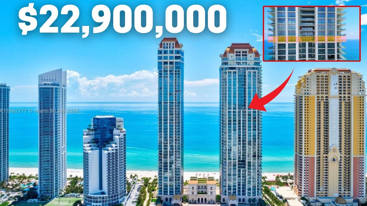 INSIDE a $22,900,000 Oceanfront Apartment In Sunny Isles Beach, Florida