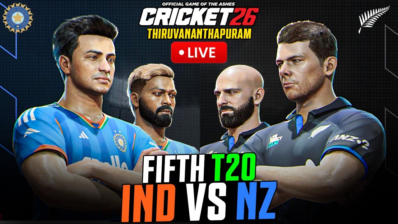 India vs New Zealand 5th T20 Live - Thriller and Super Over 😍🔥 | Cricket 26