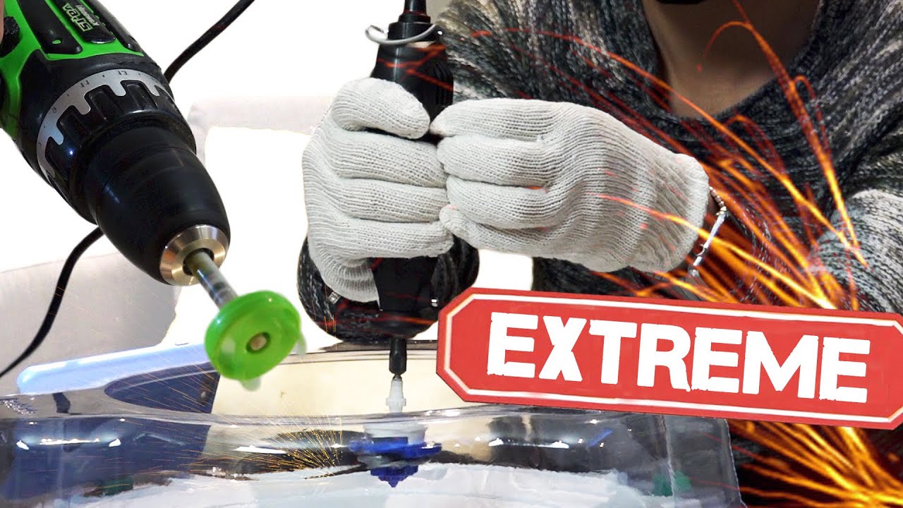 FASTEST ELECTRIC BEYBLADE DRILL LAUNCHER! - Extreme Toy Modifications!