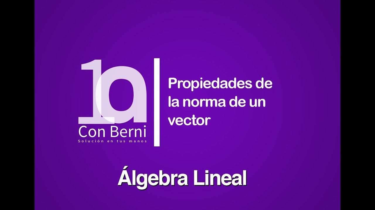 Propiedades de la norma de un vector