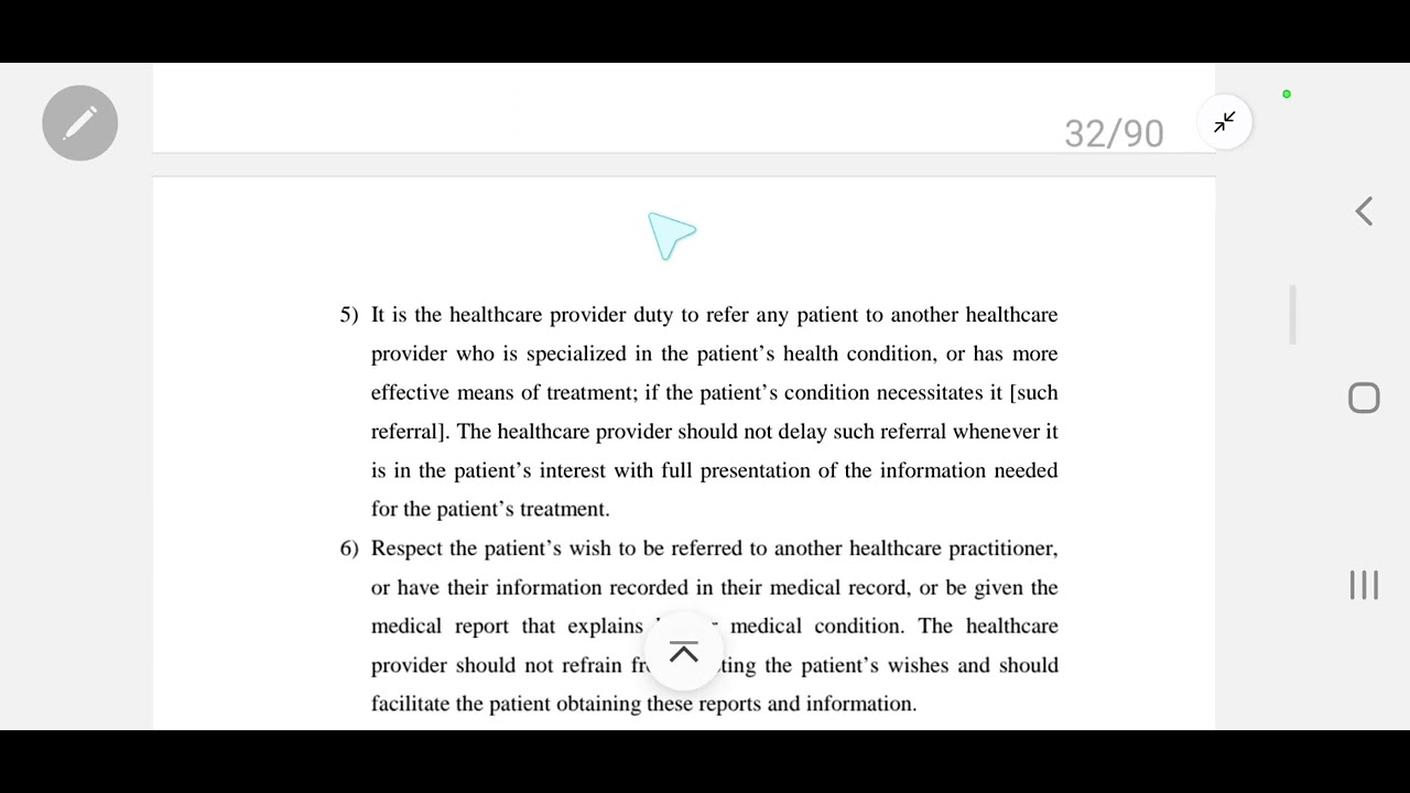 Duties of healthcare practitioner towards patients 
