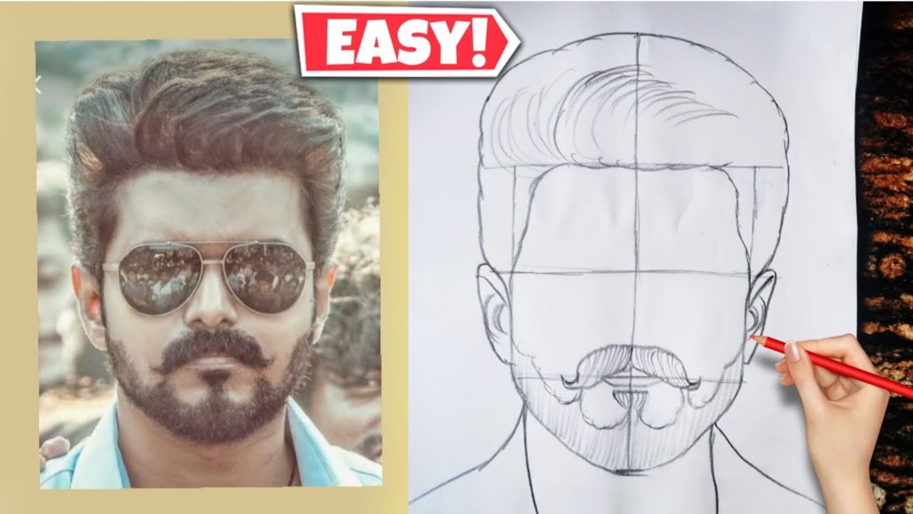 Thalapathy vijay drawing | Jana Nayagan Thalapathy Vijay Drawing #jananayagan #thalapathyvijay #draw