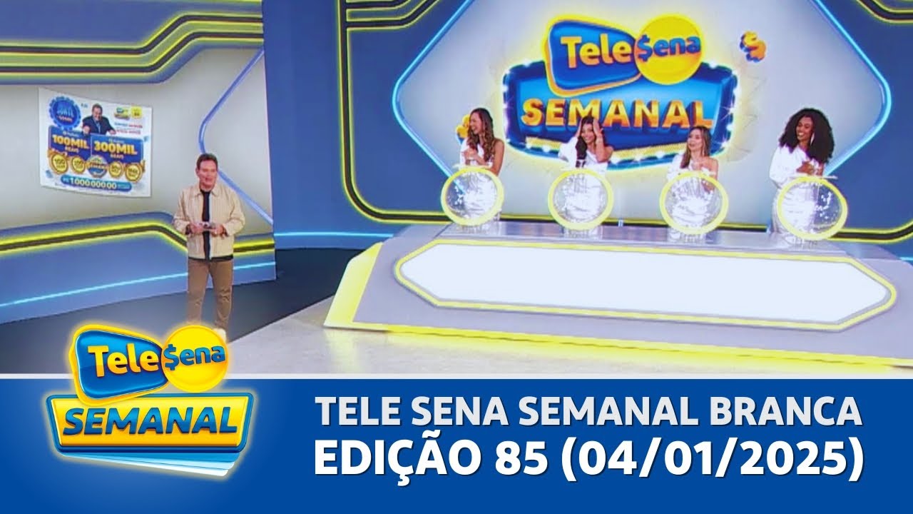 CONFIRA O SORTEIO DA TELE SENA SEMANAL BRANCA - EDI&Ccedil;&Atilde;O 85 (04/01/2025)