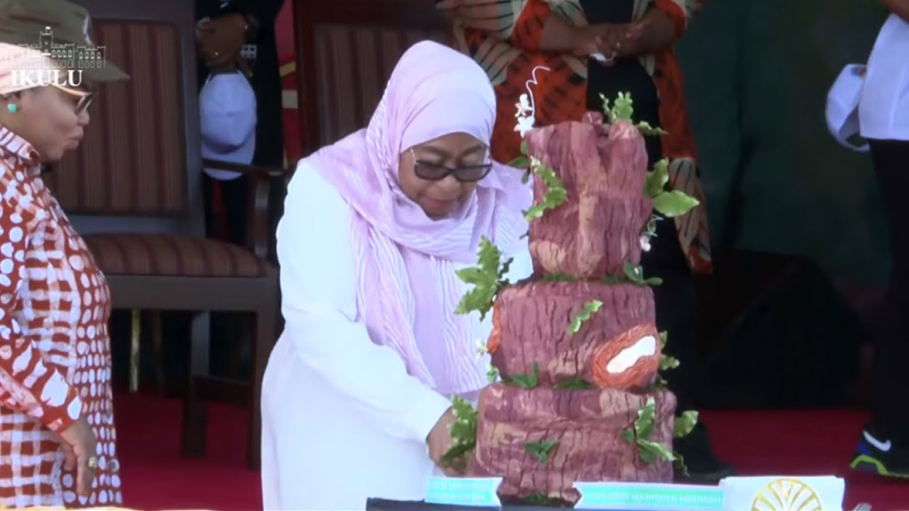 TAZAMA RAIS SAMIA ALIVYOKATA KEKI KWENYE KUMBUKUMBU YAKE YA KUZALIWA LEO