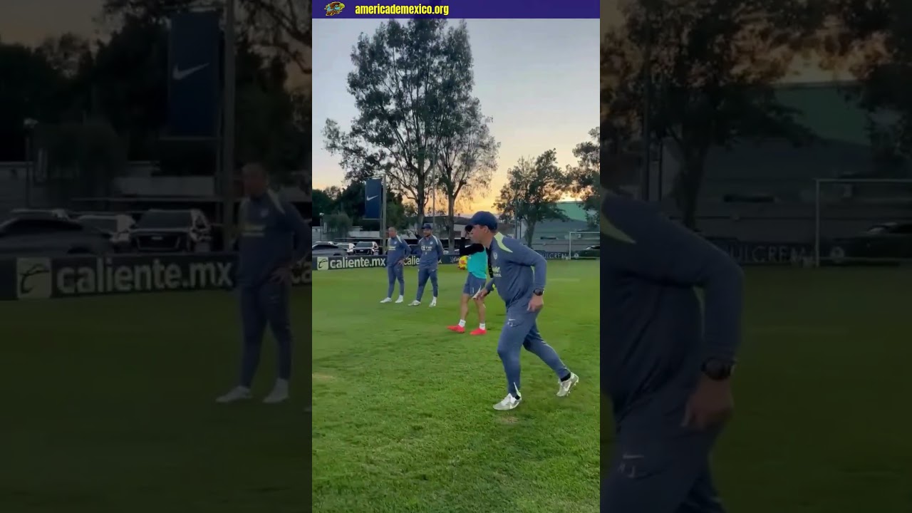 Andre Jardine cobra penal en entrenamiento del Club Am&eacute;rica