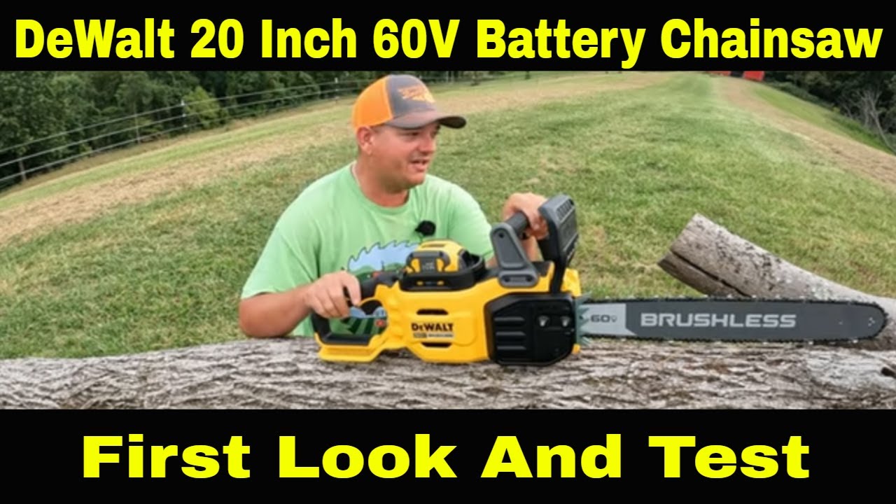 DeWalt 20 Inch 60v Battery Chainsaw First Look and Test 