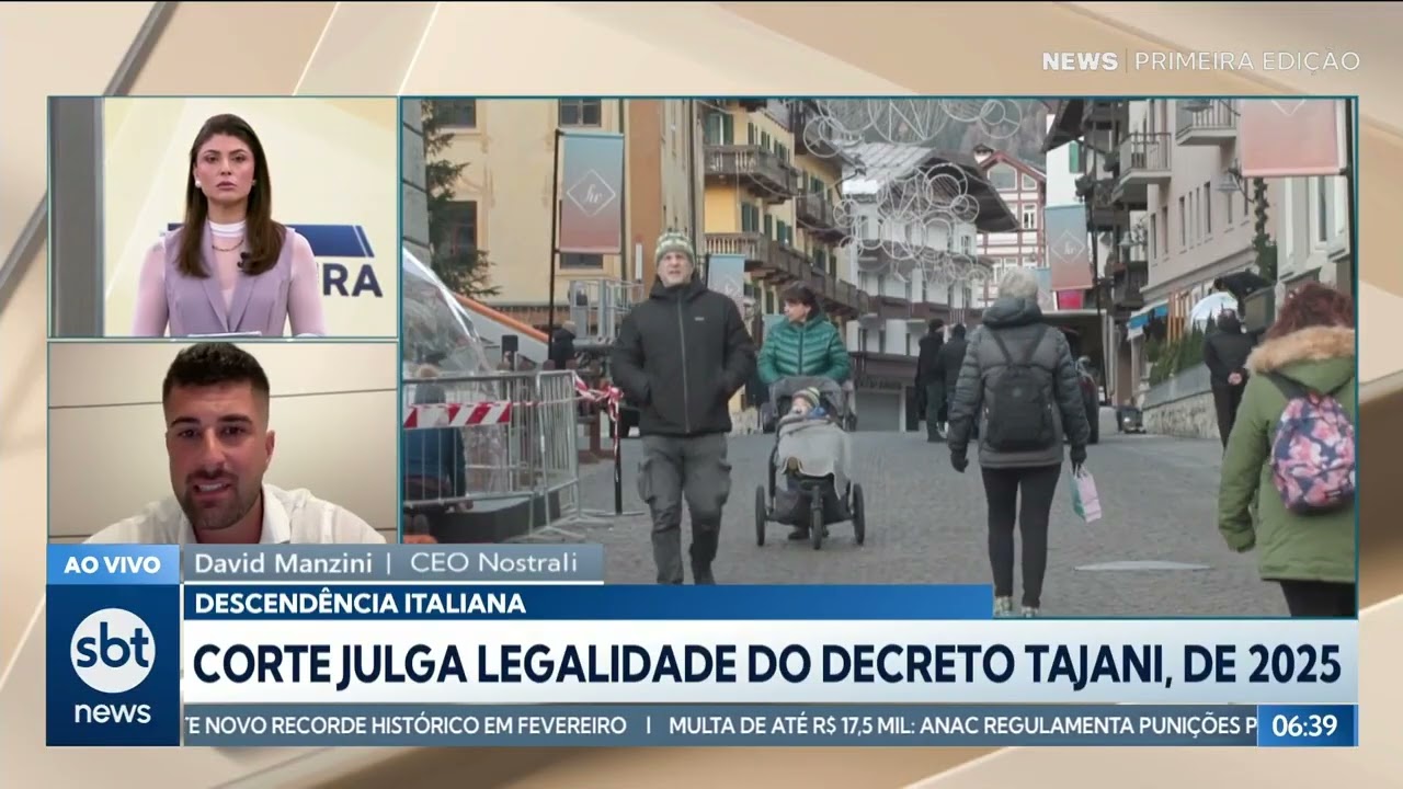 Entrevista do Jornal Primeira Edição SBT News com David Manzini