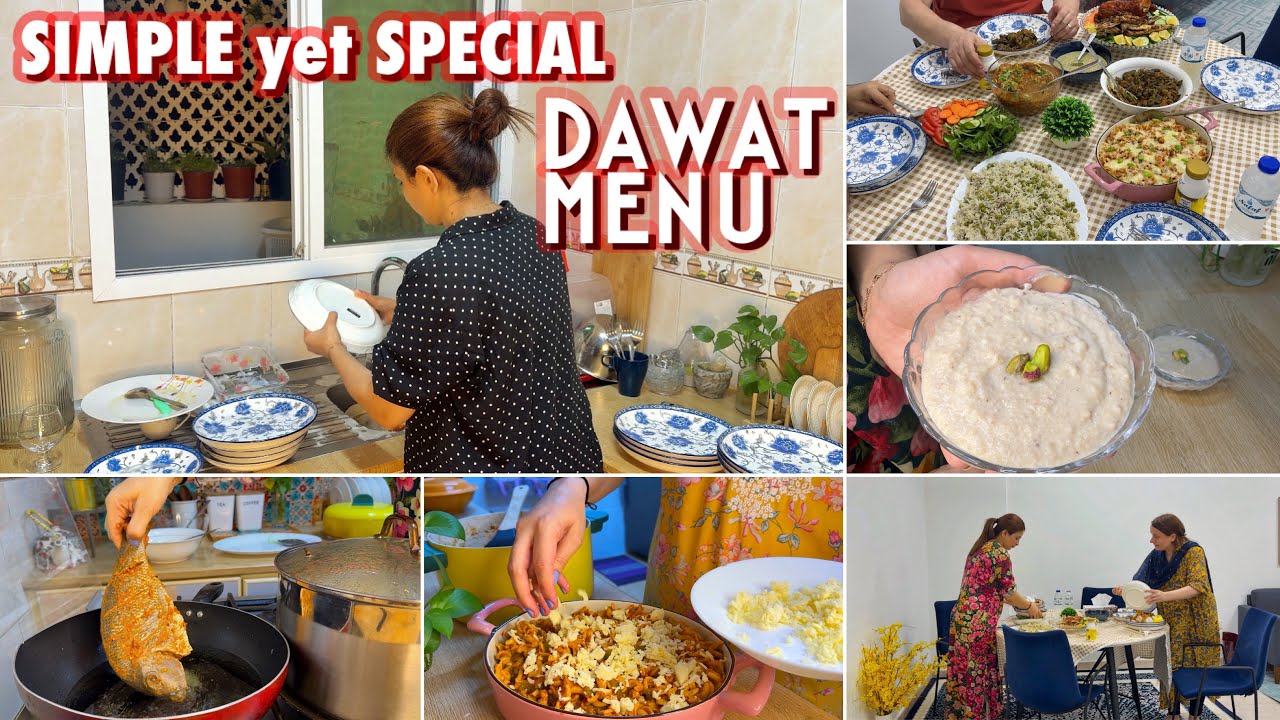 Простое меню для *Гостевого ужина 🍃 DAWAT VLOG || пицца, паста, жареная рыба