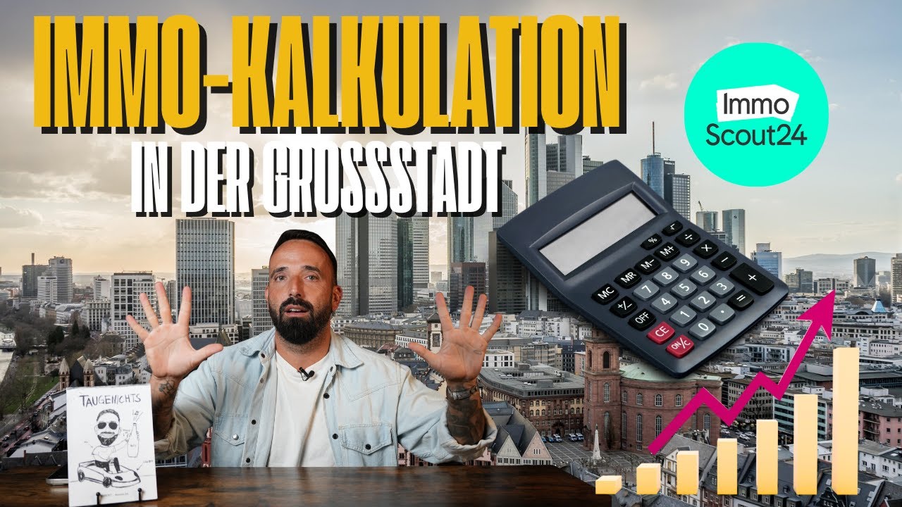 Immobilienkalkulation in einer Großstadt. Wir rechnen auf Immobilienscout24 durch