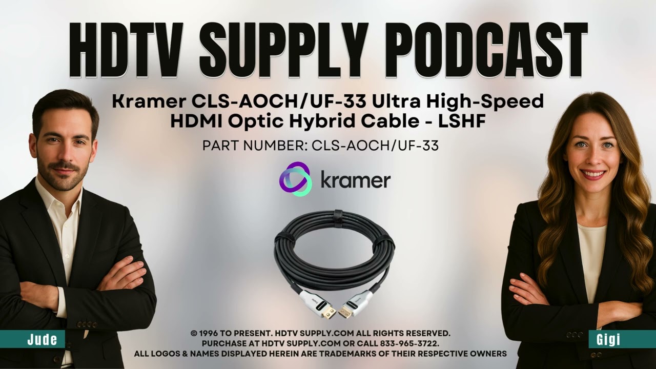 Kramer CLS-AOCH/UF-33 Ultra High-Speed HDMI Optic Hybrid Cable - LSHF