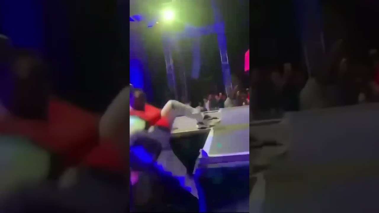 Shocking Stage Fall: Performer Tumbles Mid-Concert! #shorts