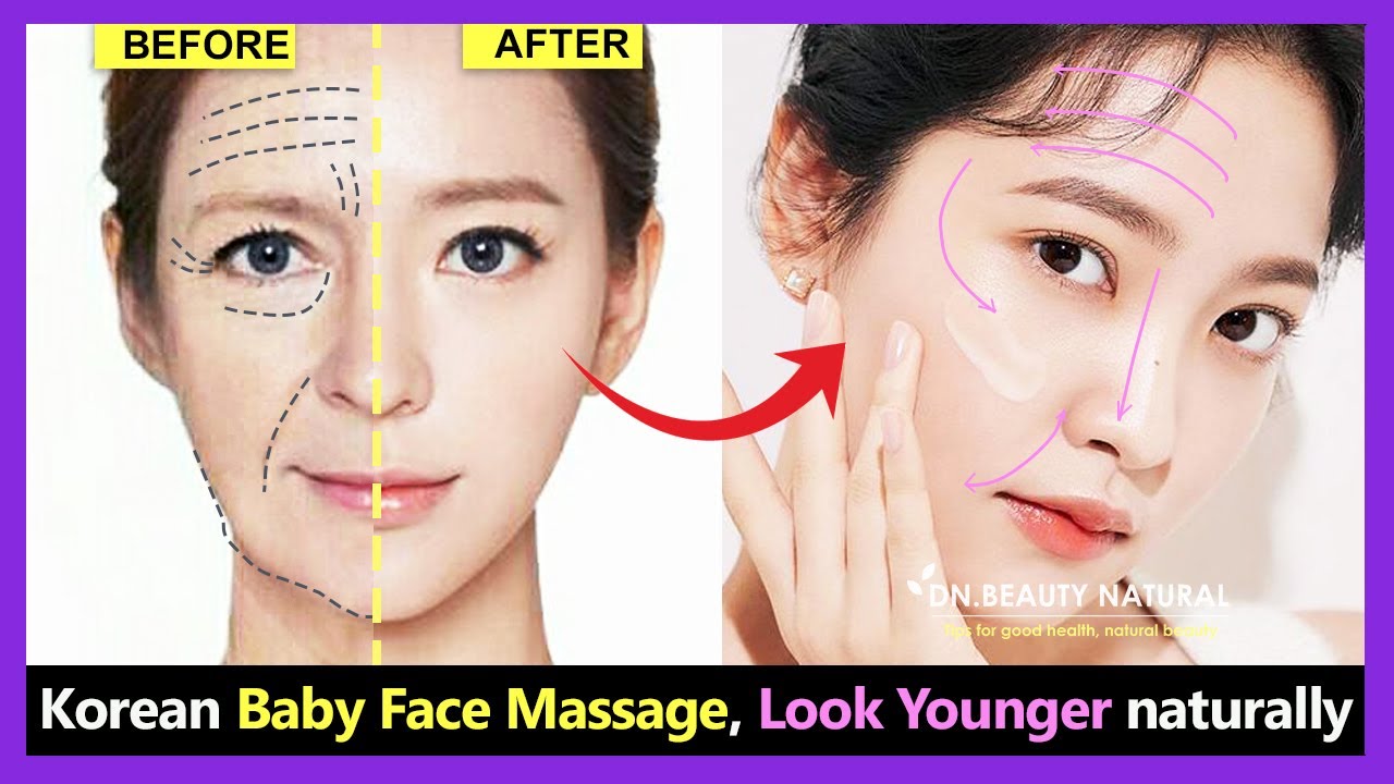 5 Mins Get Baby Face Skin and Look Younger naturally | Korean Baby Face Massage