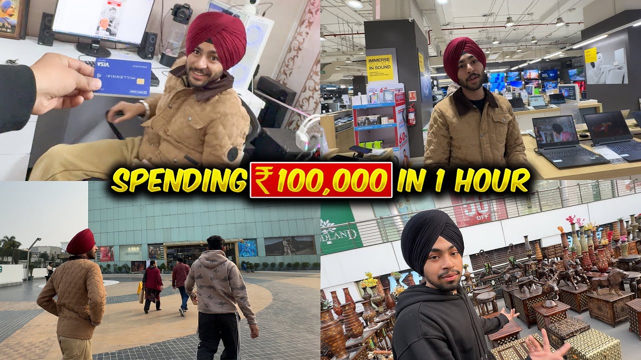 SPENDING 1 LAKH RUPEES IN 1 HOUR CHALLENGE 2025 - BEING BRAND