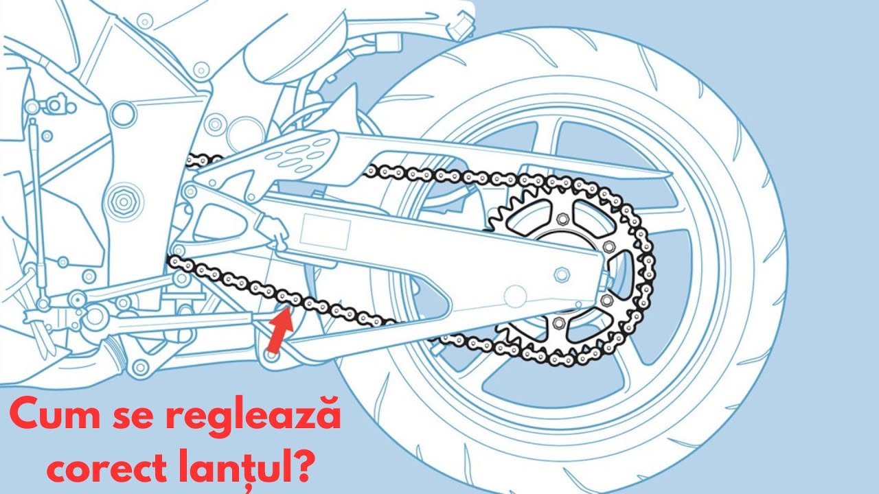 Cum se întinde corect lanțul motocicletei.