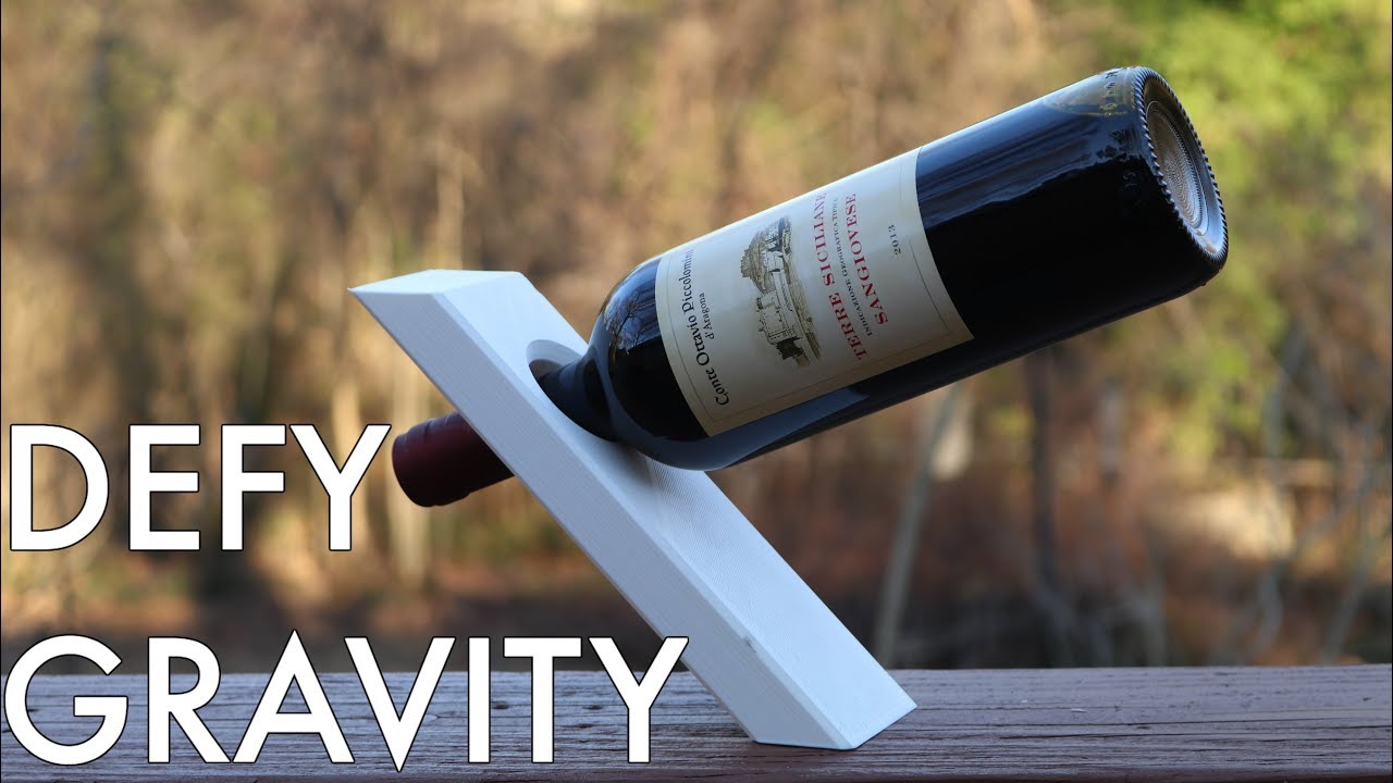 3D Printed Gravity Wine Bottle Holder!