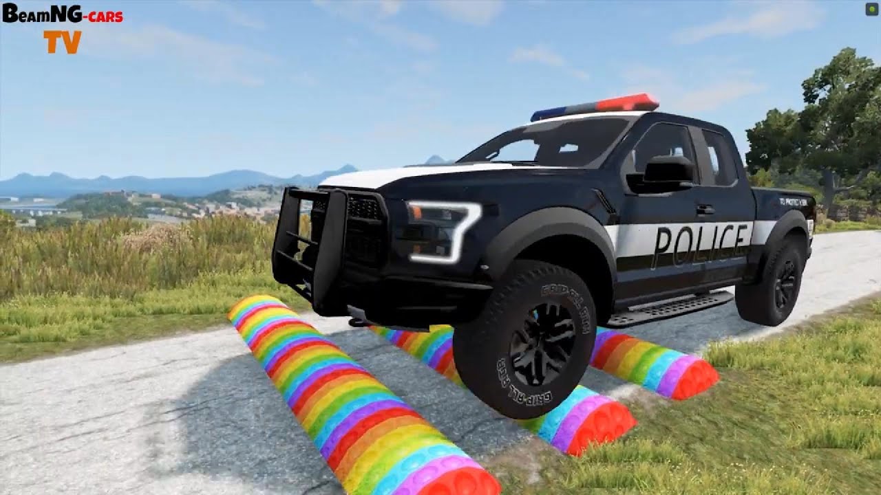 Cars vs Massive Speed Bumps and Muddy Roads #613 BeamNG.drive | BeamNG-Cars TV live 7
