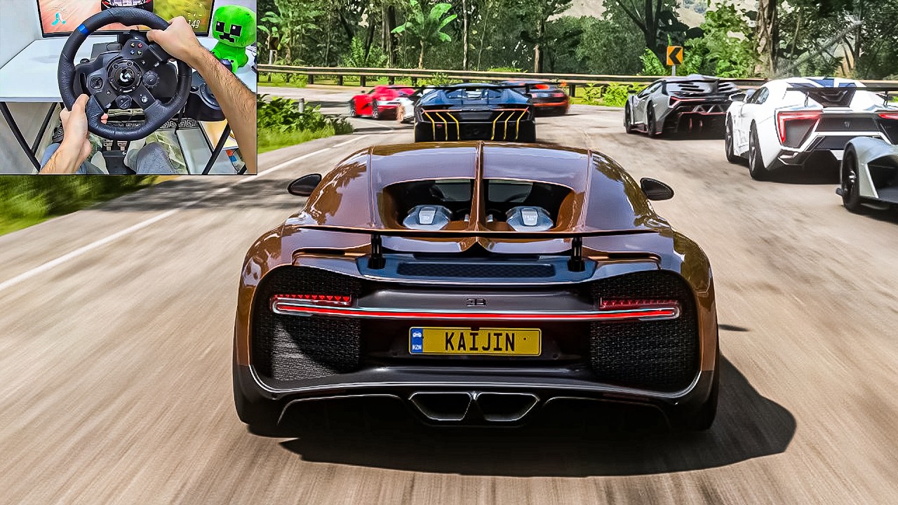 Bugatti Chiron VS Hypercars - Forza Horizon 5 | Logitech G923 Steering Wheel