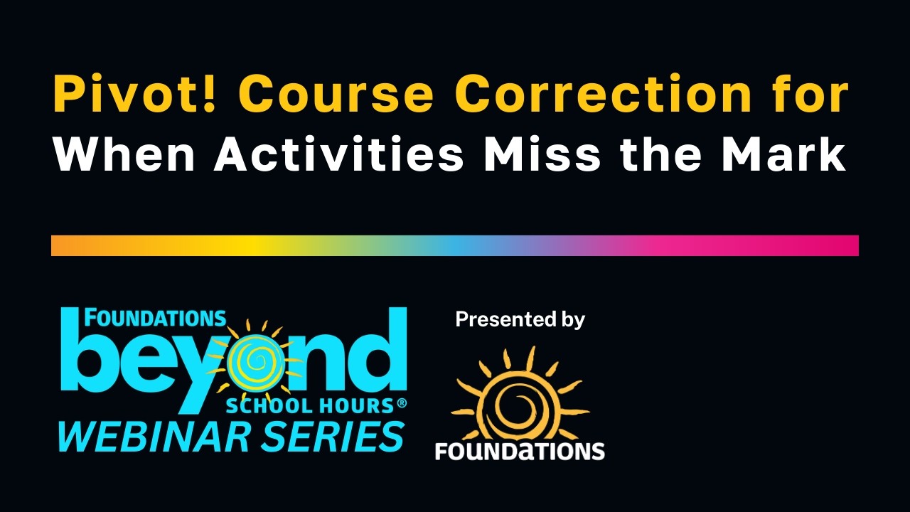 Pivot! Course Correction for When Activities Miss the Mark