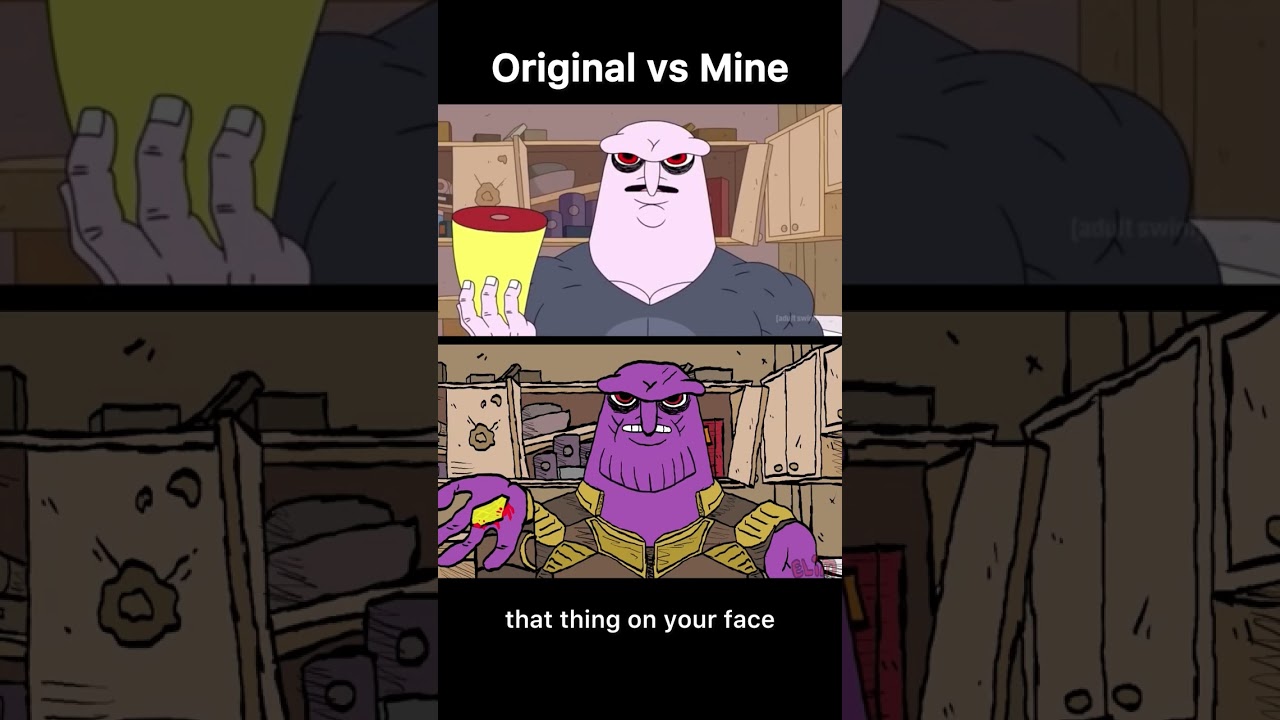 Smiling Friends Marvel Reference Mine Vs Original #shorts