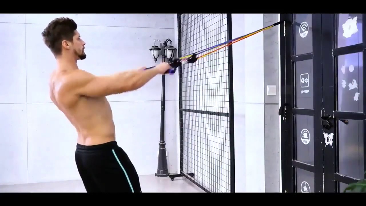 Resistance Bands Set Workout Expander Pull Rope Gym Fitness Equipment (11pcs)