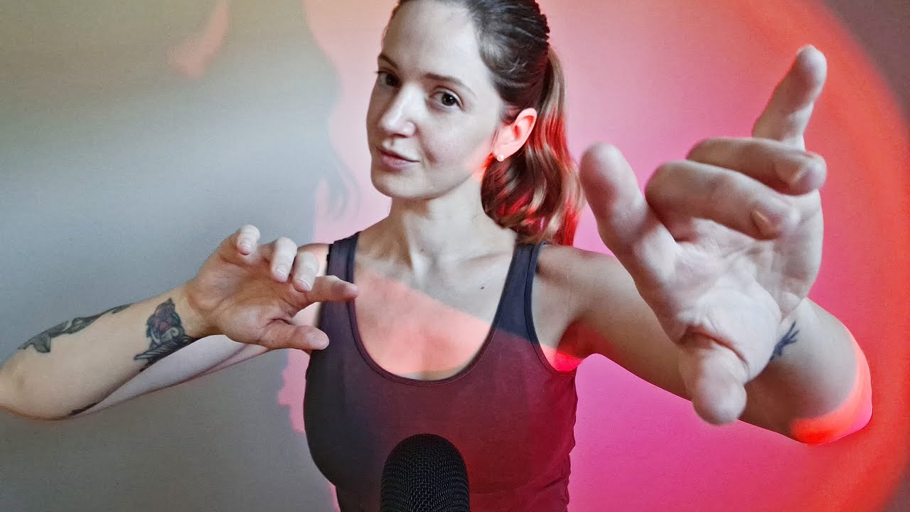 ASMR hand sounds with tongue clicking - channel update - no talking after intro - finger fluttering