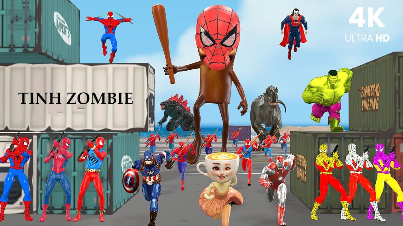 Game Playing Spider-Man 4 Sword Rescue Challenge Superman vs Green Hulk vs Venom 3 vs Squid game 3