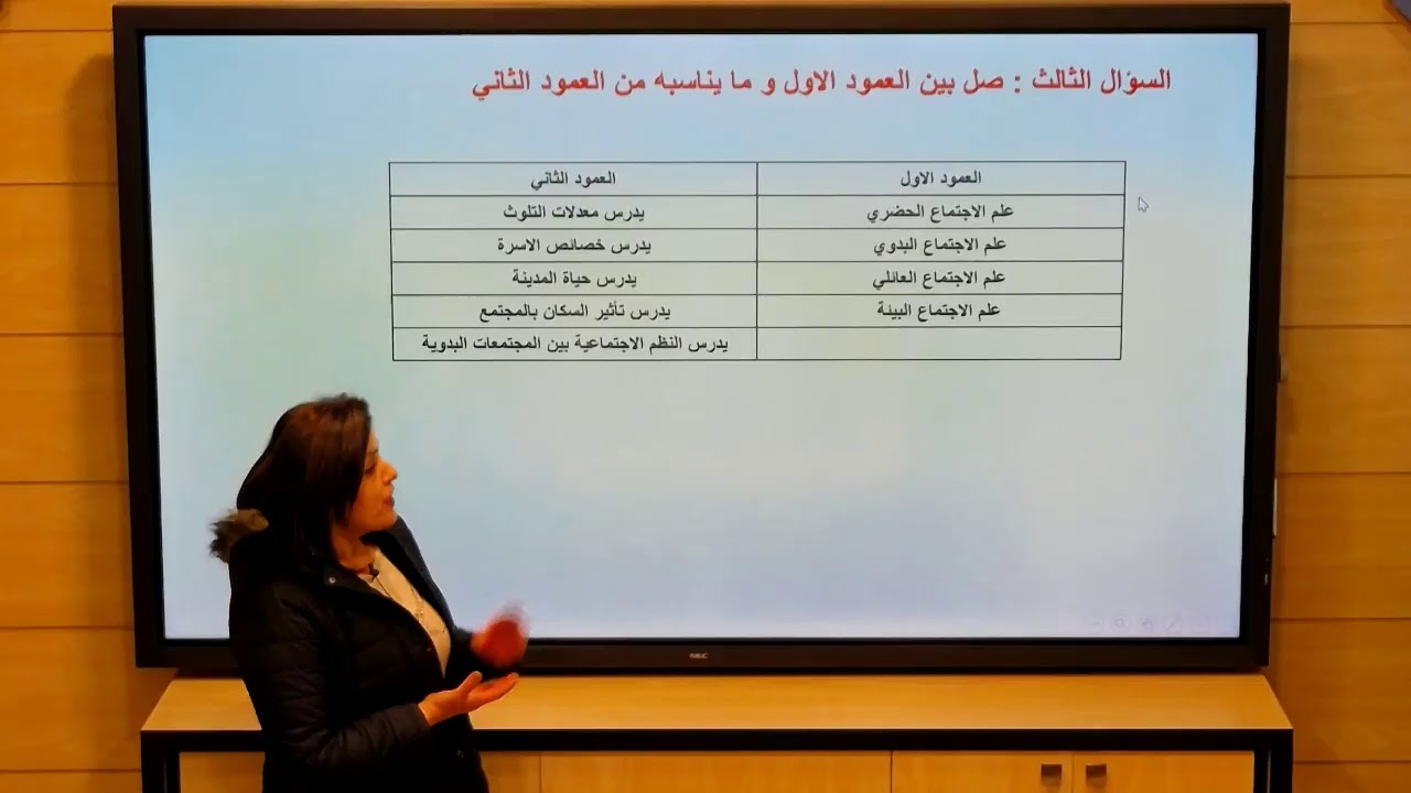 الأول الثانوي الأدبي - فلسفة - فروع علم الاجتماع 1