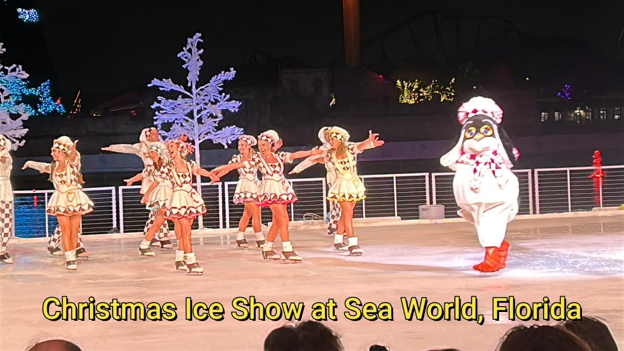 Christmas Ice Show at Sea World Florida #christmas #iceshow #seaworld #florida