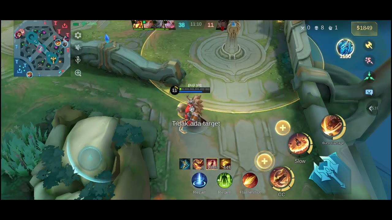 FRANCO,BAXIA,DYRROTH,FANNY,THAMUZ VS COMPUTER KITA MENANG #MOBILE LEGENDS 