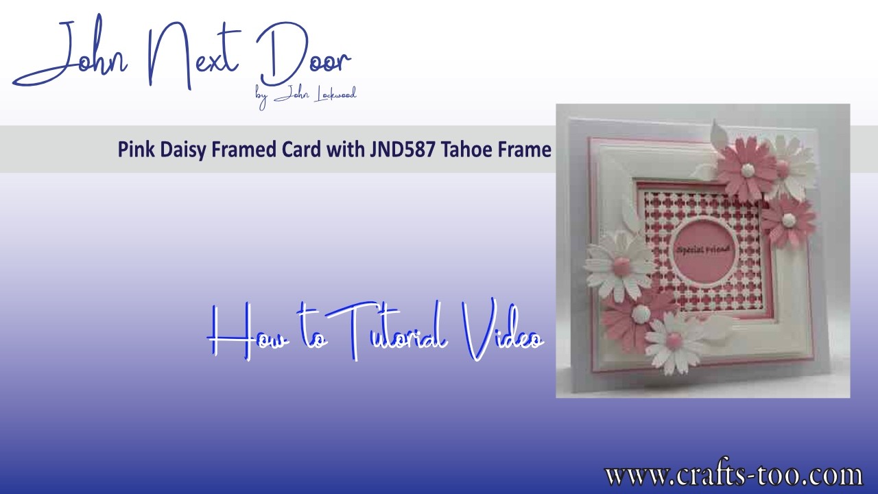 Pink Daisy Framed Card with JND587 Tahoe Frame