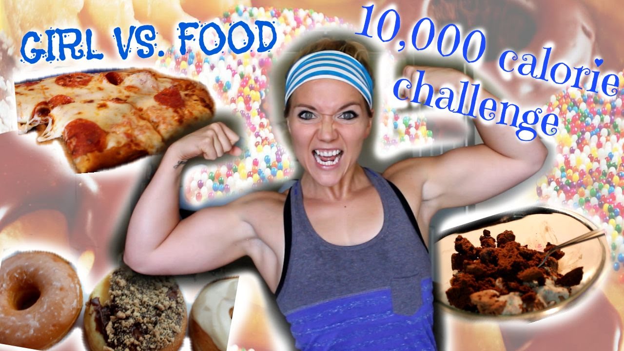 10K CALORIE CHALLENGE - GIRL VS  FOOD: EPIC CHEAT DAY (& ROCK CLIMBING)