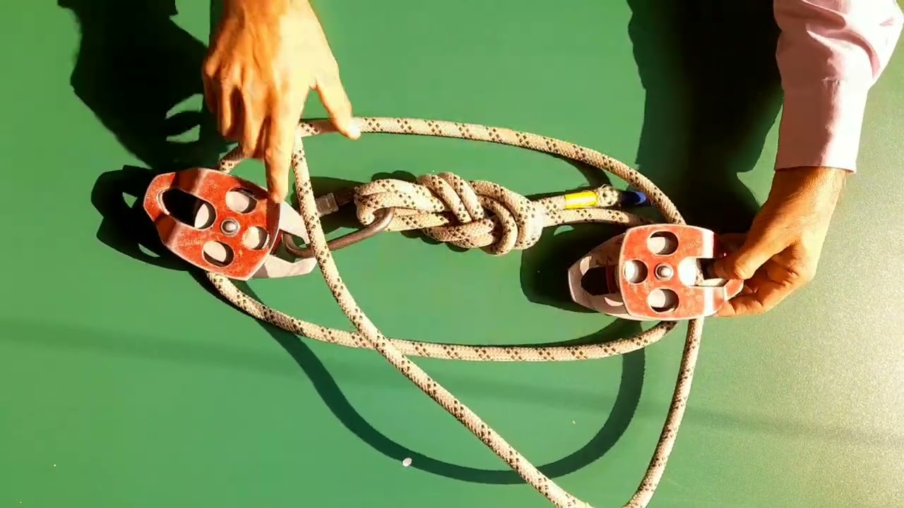 How to install 4:1 Pulley System @industrialsafety-abdulsayeed #youtube #pulley #lifting #safety