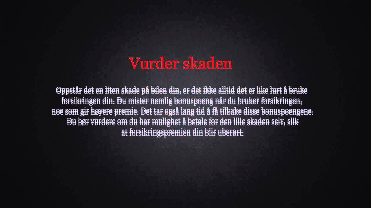 Bilforsikring Bonuspoeng