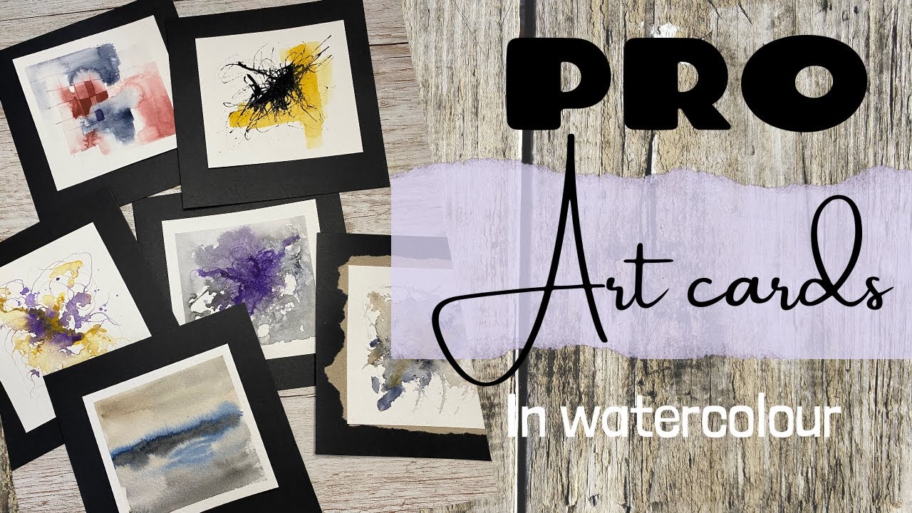Make beautiful abstract Art Cards - Watercolour tutorial - beginner friendly
