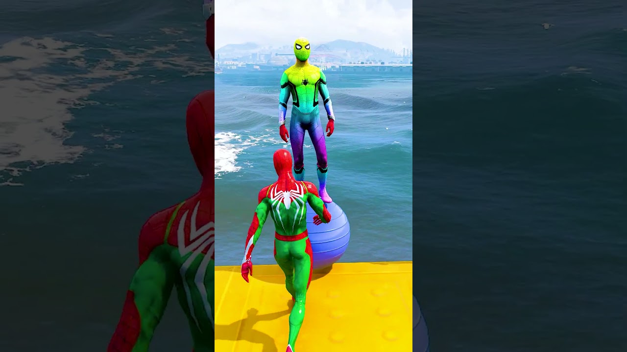 GTA 5 Epic Water Ragdolls | Spider-Man Jumps / Fails ep.4047 #shorts