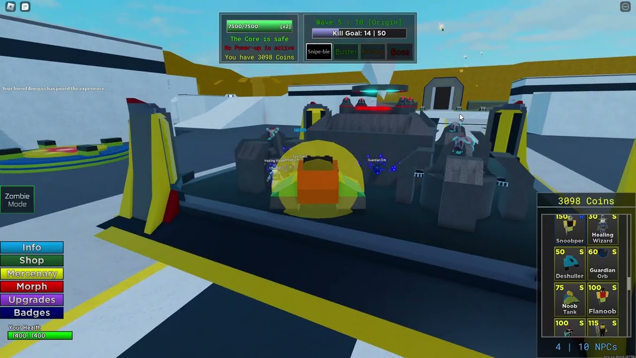 Roblox Zombie Defense 4 (Solo Origin Mode)