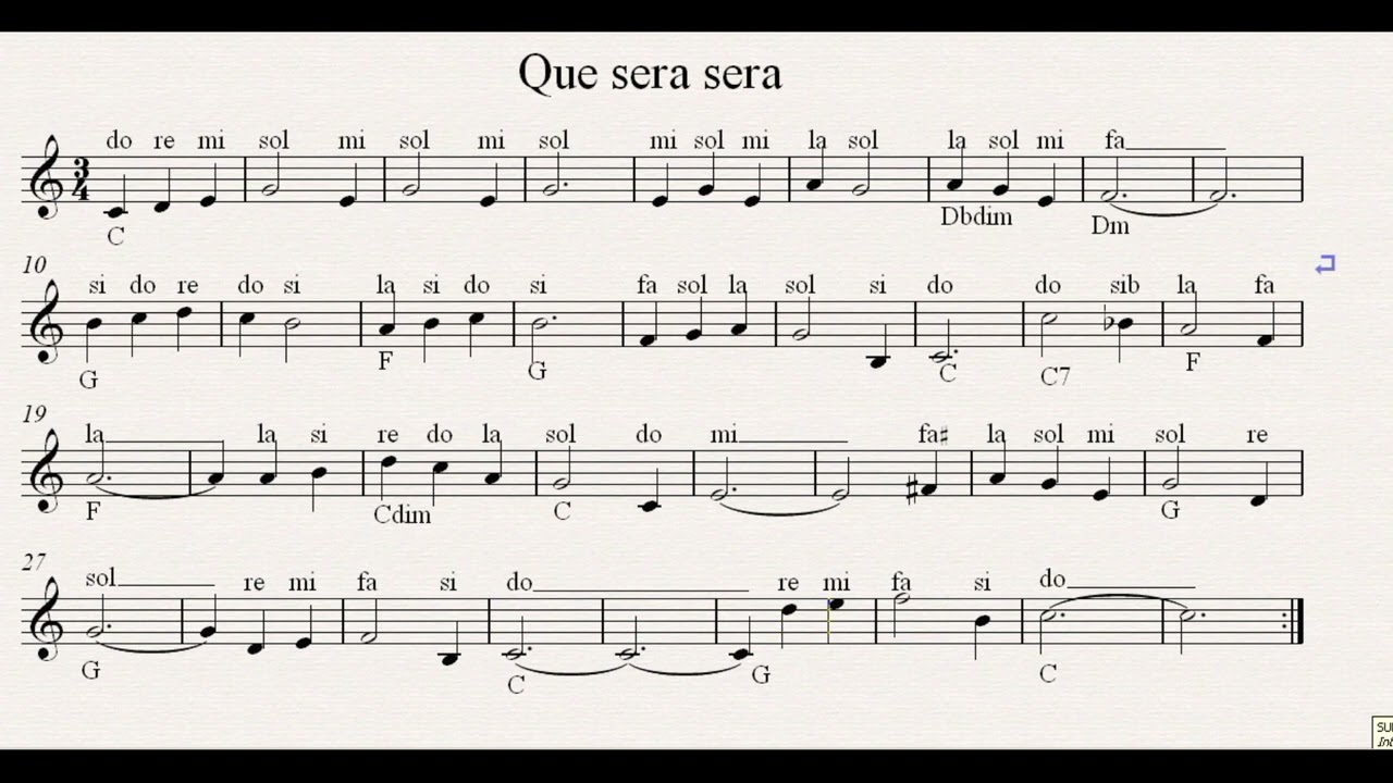 Que sera sera  Doris Day