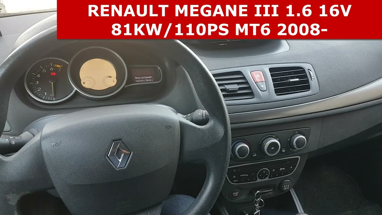 Renault Megane III 1.6 16V 110 K4M MT6 - test prędkości obrotowej silnika na autostradzie