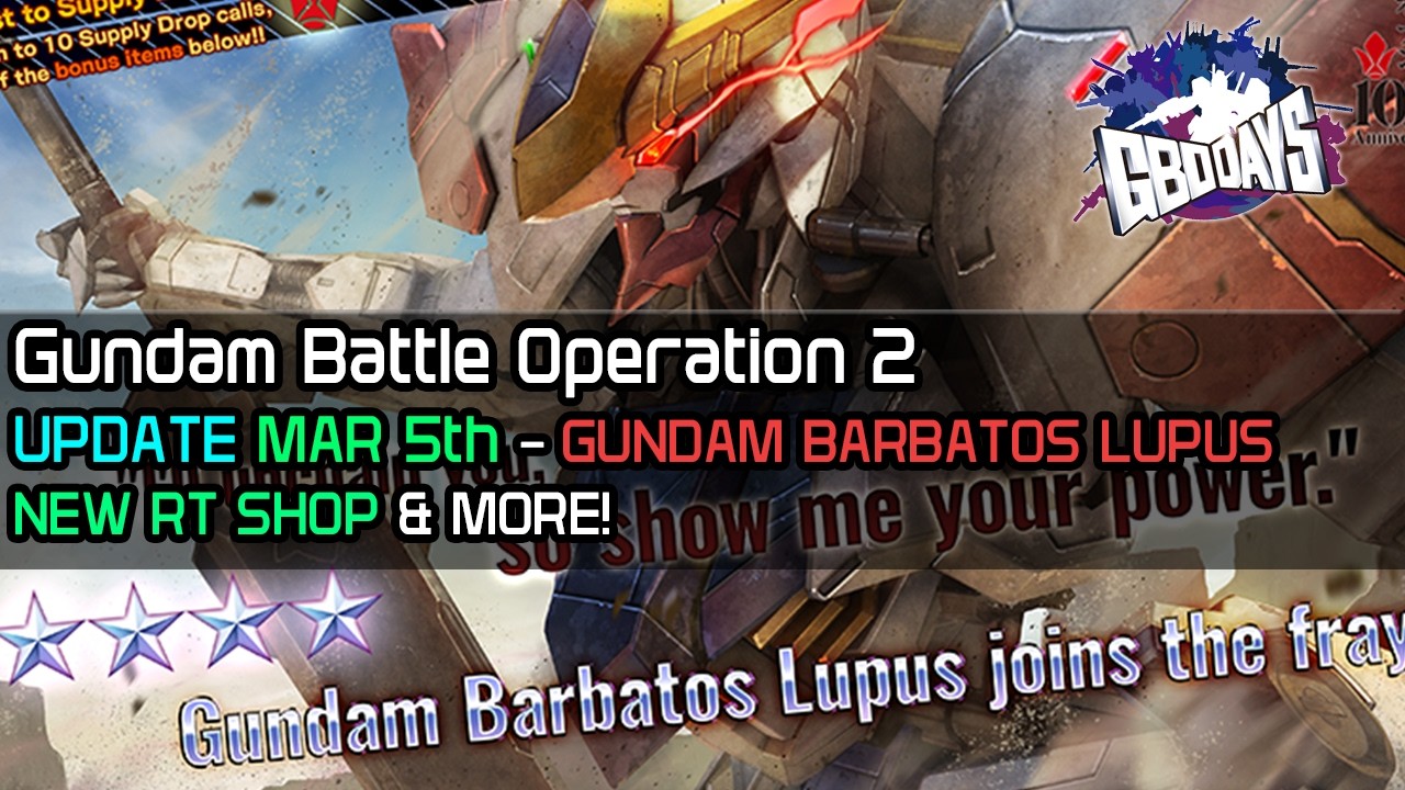Обновление 3/5 Gundam Battle Operation 2 Gundam Barbatos Lupus!