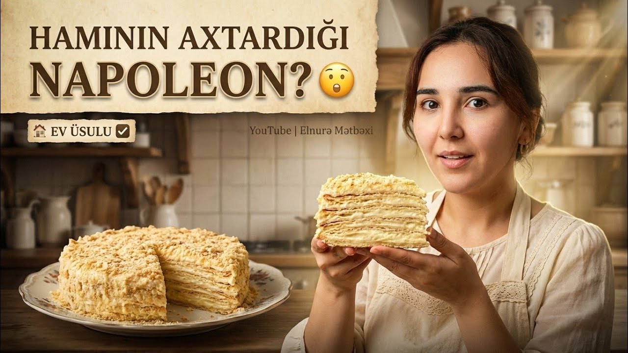 Evdə Asan Napolyon Tortu Resepti 😍 Lay-lay, Kremli və Çox Ləzzətli#napolyontortu#napolyon