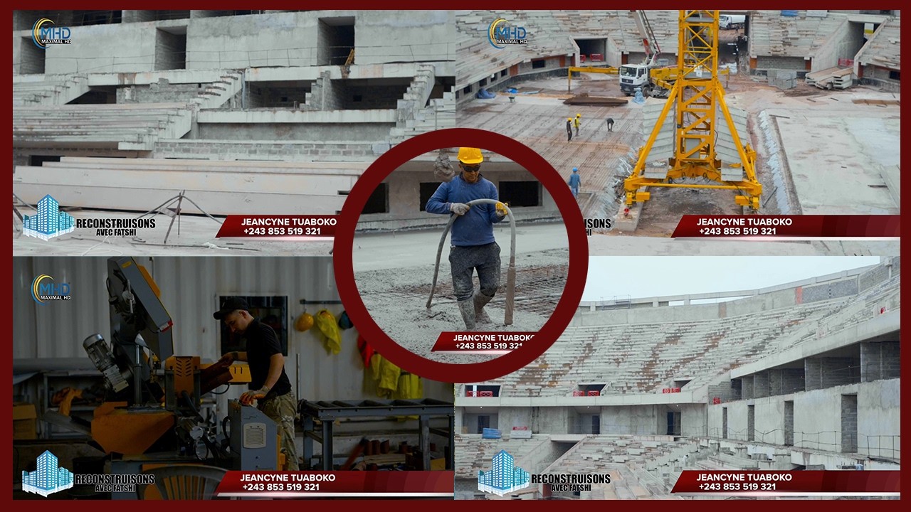 26/3/26 ARENA DE KINSHASA 60% DES TREVAUX DEJA EFFECTUES UN BIJOUX