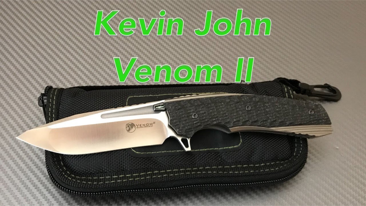 Kevin John Venom II M390 Carbon Fiber and titanium world class knives from China
