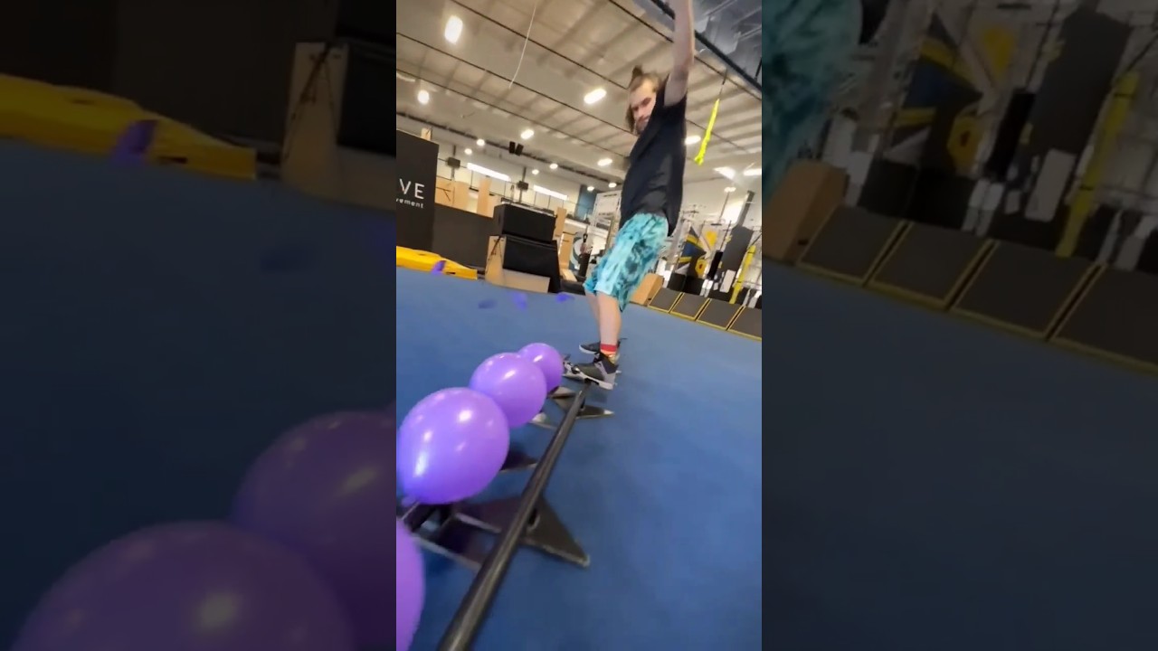 Balloon Pop Cpompilation 🎈🤯 #bouldering #parkour #funny #tumbling #cheer #viralvideo