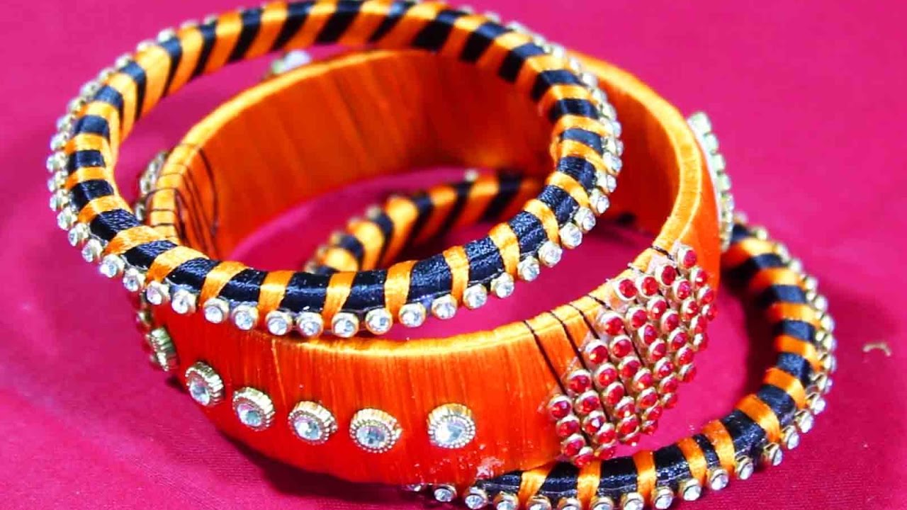 Party wear Bangles - Fashion Bangles Designs Making || DIY Silk Thread Bangles Tutorials Videos