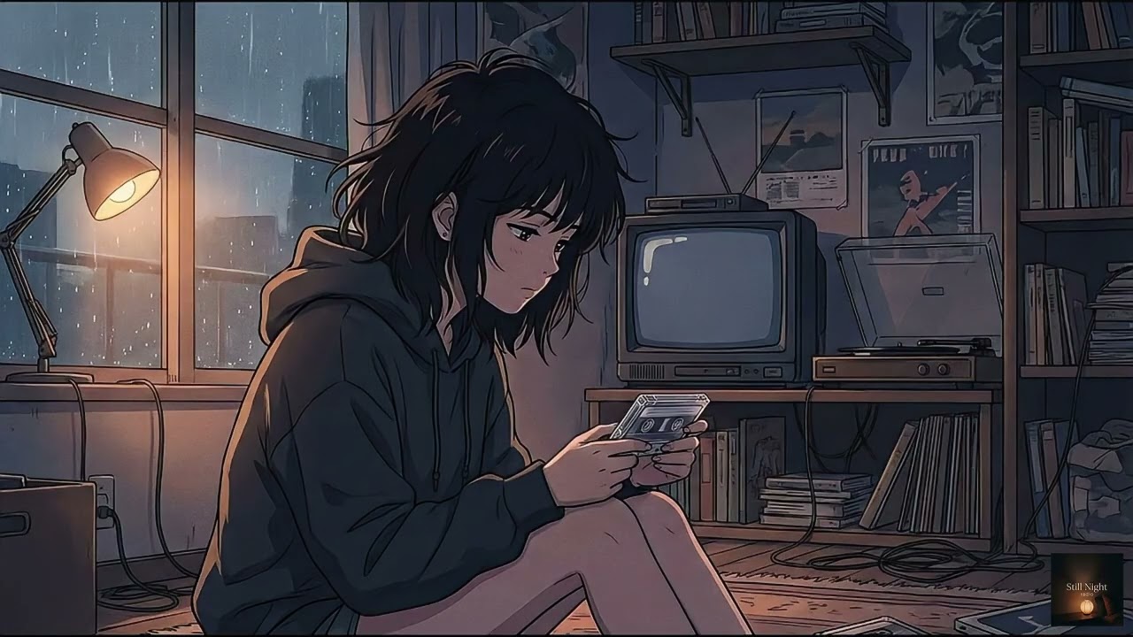 Nostalgic Night Lo-Fi 📼 | Rain Outside & Old Tape Vibes (1 Hour)